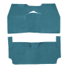 Illustration of 1949-1952 Chevrolet Styleline Deluxe 2DR Convertible Bench Seat Loop Carpet - 2 Piece in 09 Medium Blue, digitally recolored from the ACC supplier photo.