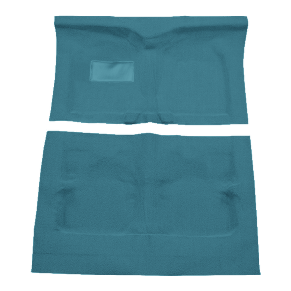 Illustration of 1962-1964 Buick Wildcat 4DR Hardtop Loop Molded Carpet - 2 Piece in 09 Medium Blue, digitally recolored from the ACC supplier photo.