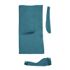 Illustration of 1966-1970 Plymouth Satellite 2DR 4spd Console Strip Loop Molded Carpet - 3 Piece in 09 Medium Blue, digitally recolored from the ACC supplier photo.