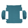 Illustration of 1970-1972 GMC Jimmy Cargo Area Loop Molded Carpet - 3 Piece in 09 Medium Blue, digitally recolored from the ACC supplier photo.
