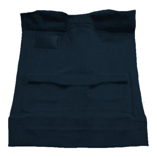 Illustration of 1987-1996 Dodge Dakota Reg Cab 2WD Auto/5spd Cutpile Molded Carpet - 1 Piece in 9304 Regatta Blue, digitally recolored from the ACC supplier photo.