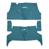 Illustration of 1955-1956 Oldsmobile Super 88 Holiday 4DR Hardtop Loop Carpet - 2 Piece in 09 Medium Blue, digitally recolored from the ACC supplier photo.