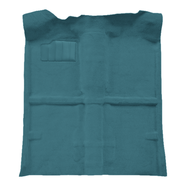 Illustration of 1979-1982 Dodge D50 Reg Cab 2WD Cutpile Molded Carpet - 1 Piece in 802 Blue, digitally recolored from the ACC supplier photo.