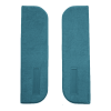 Illustration of 1973 Chevrolet C10 Pickup Loop Door Panel Inserts on Cardboard w/Vents - 2 Piece in 09 Medium Blue, digitally recolored from the ACC supplier photo.