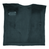 Illustration of 1986-1992 Jeep Comanche Reg Cab Full Floor Cutpile Molded Carpet - 1 Piece in 839 Federal Blue, digitally recolored from the ACC supplier photo.