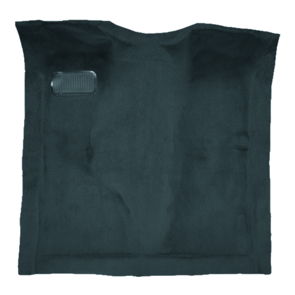 Illustration of 1986-1992 Jeep Comanche Reg Cab Full Floor Cutpile Molded Carpet - 1 Piece in 839 Federal Blue, digitally recolored from the ACC supplier photo.