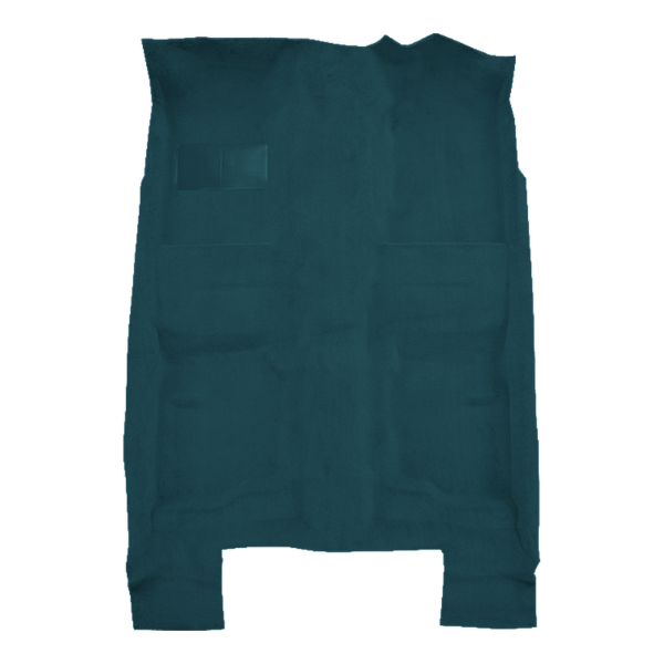 Illustration of 1978-1983 American Motors Concord 4DR Sedan/Wagon Cutpile Molded Carpet - 1 Piece in 818 Ocean Blue / Bright Blue, digitally recolored from the ACC supplier photo.