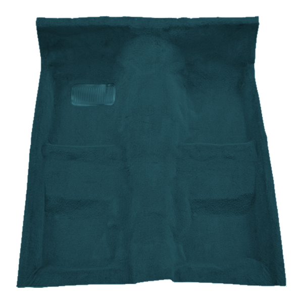 Illustration of 1979-1983 American Motors Spirit 2DR Lift Back/Sedan Cutpile Molded Carpet - 1 Piece in 818 Ocean Blue / Bright Blue, digitally recolored from the ACC supplier photo.