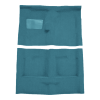 Illustration of 1963 Dodge 440 2DR/4DR 4spd Loop Molded Carpet - 2 Piece in 09 Medium Blue, digitally recolored from the ACC supplier photo.
