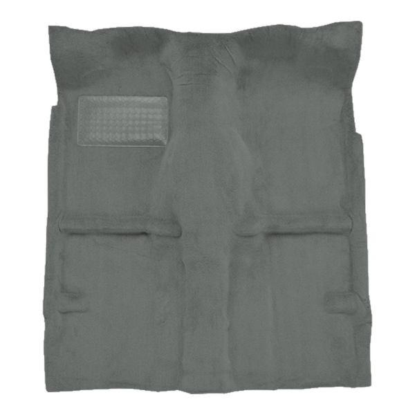 Illustration of 1987-1993 Dodge Ram 50 Reg Cab 4WD Cutpile Molded Carpet - 1 Piece in 807 Dark Gray, digitally recolored from the ACC supplier photo.