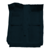 Illustration of 1987-1994 Chrysler LeBaron 2DR Coupe/Convertible Cutpile Molded Carpet - 1 Piece in 8022 Blue, digitally recolored from the ACC supplier photo.
