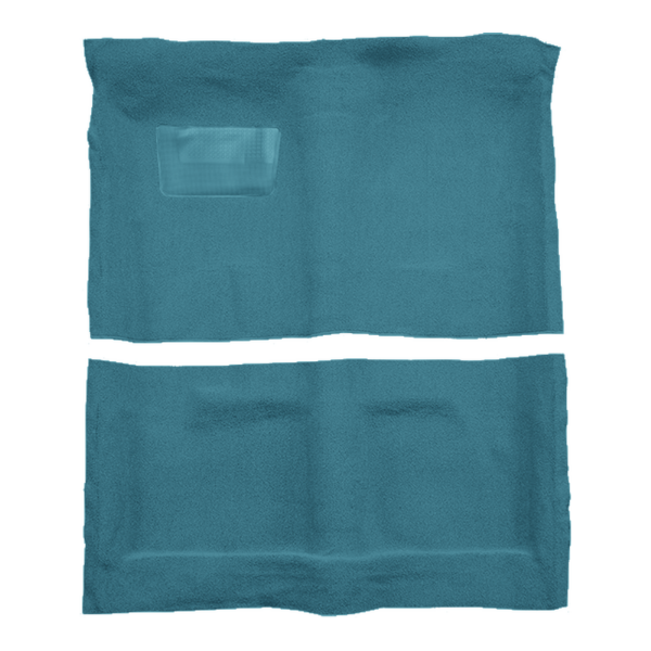 Illustration of 1964 Dodge 440 2DR/4DR Auto Loop Molded Carpet - 2 Piece in 09 Medium Blue, digitally recolored from the ACC supplier photo.