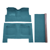 Illustration of 1959-1960 Cadillac Series 60 Fleetwood 4DR with 2 Yards of Material Loop Molded Carpet - 3 Piece in 09 Medium Blue, digitally recolored from the ACC supplier photo.