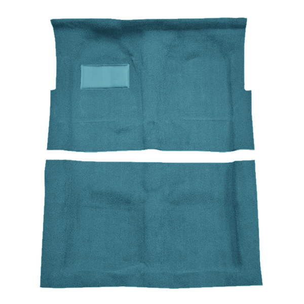 Illustration of 1965-1970 Buick Wildcat 2DR Loop Molded Carpet - 2 Piece in 09 Medium Blue, digitally recolored from the ACC supplier photo.