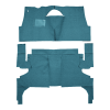 Illustration of 1958 Buick Super 4DR Hardtop Loop Carpet - 2 Piece in 09 Medium Blue, digitally recolored from the ACC supplier photo.