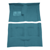 Illustration of 1962 Dodge Dart 4DR 4spd Loop Molded Carpet - 2 Piece in 09 Medium Blue, digitally recolored from the ACC supplier photo.