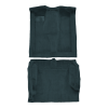 Illustration of 1984-1990 Jeep Wagoneer 4DR Complete Cutpile Molded Carpet - 2 Piece in 839 Federal Blue, digitally recolored from the ACC supplier photo.