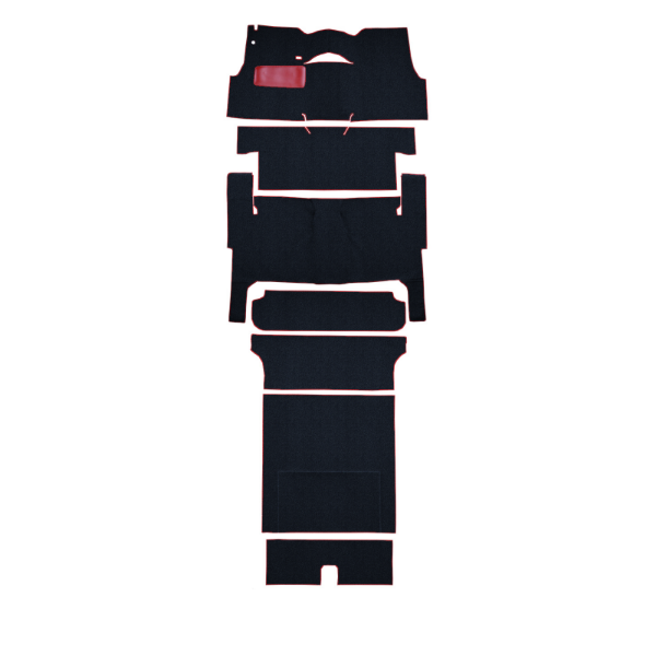 Illustration of 1956 Chevrolet Bel Air ACC Daytona cut-and-sewn carpet in 7154 Dark Blue - actual product may vary