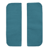 Illustration of 1960-1965 GMC 1000 Series Door Panel Inserts without Cardboard Loop Carpet - 2 Piece in 09 Medium Blue, digitally recolored from the ACC supplier photo.
