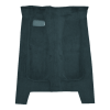 Illustration of 1987-1992 Cadillac Brougham 4DR Rear Wheel Drive Cutpile Molded Carpet - 1 Piece in 839 Federal Blue, digitally recolored from the ACC supplier photo.