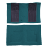 Illustration of 1971 Ford Torino GT 2DR Convertible 4spd with 2 Bright Blue Inserts Loop Molded Carpet - 2 Piece in 17 Bright Blue, digitally recolored from the ACC supplier photo.