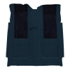Illustration of 1972-1973 Ford Torino GT with 2 Dark Blue Inserts 2DR 4spd Loop Molded Carpet - 1 Piece in 07 Dark Blue, digitally recolored from the ACC supplier photo.