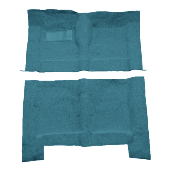 Illustration of 1965-1970 Oldsmobile Delta 88 4DR Loop Molded Carpet - 2 Piece in 09 Medium Blue, digitally recolored from the ACC supplier photo.