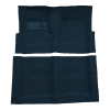 Illustration of 1967-1968 Oldsmobile Delmont 88 2DR Loop Molded Carpet - 2 Piece in 07 Dark Blue, digitally recolored from the ACC supplier photo.