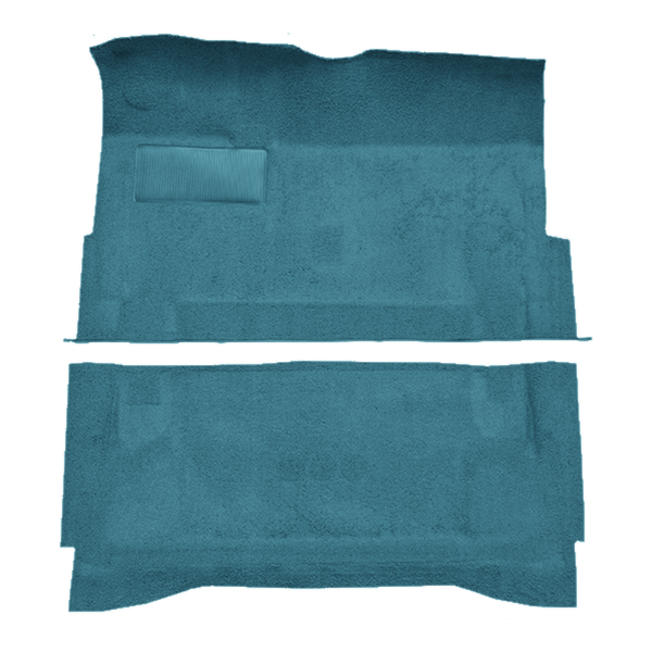 Illustration of 1966-1970 Oldsmobile Toronado Loop Molded Carpet - 2 Piece in 09 Medium Blue, digitally recolored from the ACC supplier photo.
