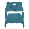 Illustration of 1958 Oldsmobile Dynamic 88 4DR Sedan Loop Carpet - 2 Piece in 09 Medium Blue, digitally recolored from the ACC supplier photo.