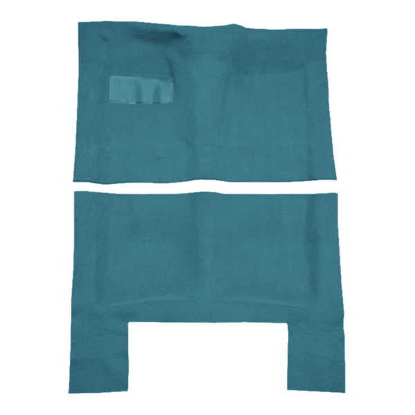 Illustration of 1966-1970 Chevrolet Caprice 4DR Wagon Auto Loop Molded Carpet - 2 Piece in 09 Medium Blue, digitally recolored from the ACC supplier photo.