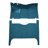 Illustration of 1952-1954 Mercury Monterey 4DR Sedan Loop Carpet - 2 Piece in 06 Ford Blue, digitally recolored from the ACC supplier photo.