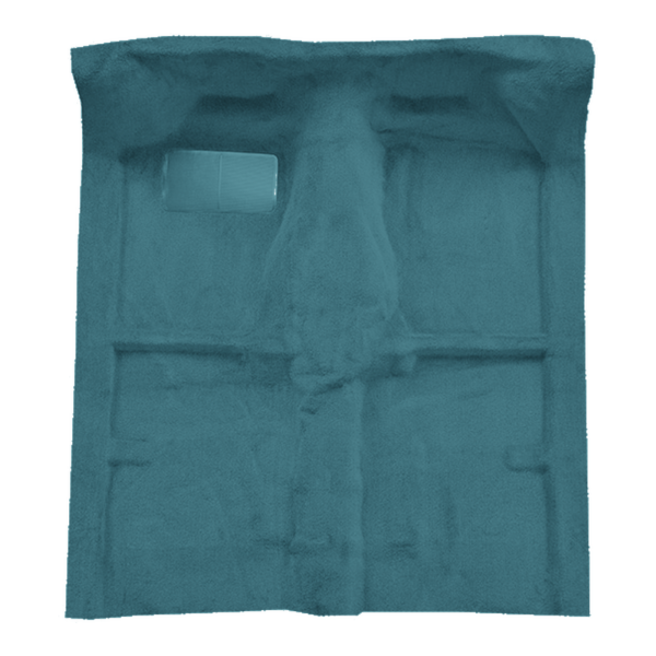 Illustration of 1979-1982 Dodge D50 Reg Cab 4WD Cutpile Molded Carpet - 1 Piece in 802 Blue, digitally recolored from the ACC supplier photo.