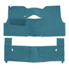 Illustration of 1956 Chevrolet Sedan Delivery 2DR Sedan Bench Seat Loop Carpet - 2 Piece in 09 Medium Blue, digitally recolored from the ACC supplier photo.