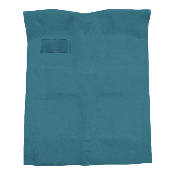 Illustration of 1955-1957 Chevrolet Bel Air 2DR/4DR Sedan/Wagon 1 Piece Loop Molded Carpet - 1 Piece in 09 Medium Blue, digitally recolored from the ACC supplier photo.
