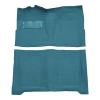 Illustration of 1966-1970 Buick Riviera 2DR Loop Molded Carpet - 2 Piece in 09 Medium Blue, digitally recolored from the ACC supplier photo.