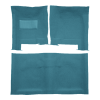 Illustration of 1963-1965 Buick Riviera 2DR Auto Loop Molded Carpet - 3 Piece in 09 Medium Blue, digitally recolored from the ACC supplier photo.