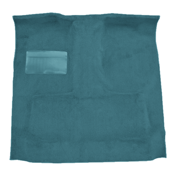 Illustration of 1978-1979 Dodge D150 Li'l Red Express Reg Cab Auto Passenger Cutpile Molded Carpet - 1 Piece in 802 Blue, digitally recolored from the ACC supplier photo.