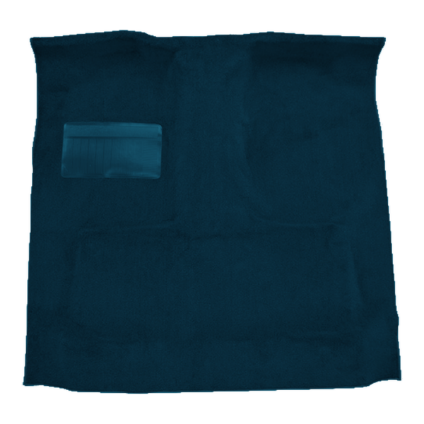 Illustration of 1975-1977 Dodge D100 Reg Cab 2WD Auto Cutpile Molded Carpet - 1 Piece in 7879 Blue, digitally recolored from the ACC supplier photo.