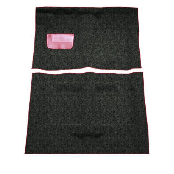 Illustration of 1963-1964 Dodge 880 ACC Tuxedo molded carpet in A-1 Olive Black - actual product may vary