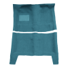 Illustration of 1967 Dodge Dart 2DR Hardtop/Convertible Auto with Tails Loop Molded Carpet - 2 Piece in 09 Medium Blue, digitally recolored from the ACC supplier photo.