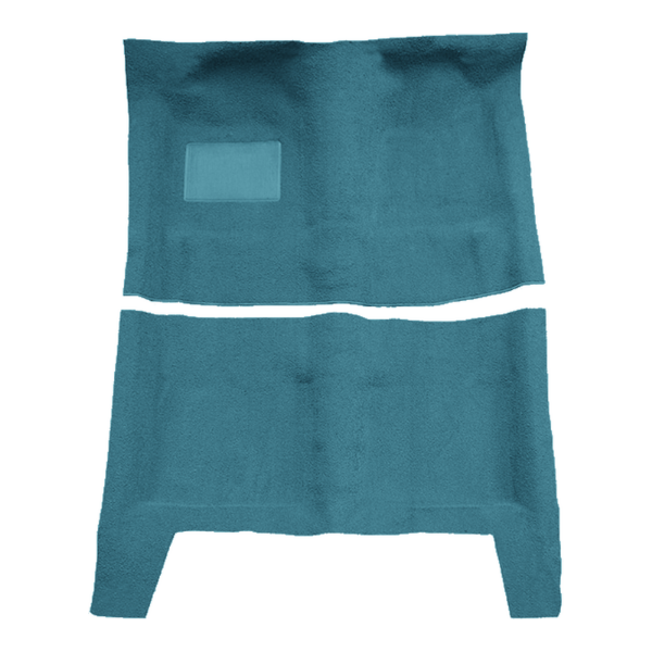 Illustration of 1967 Dodge Dart 2DR Hardtop/Convertible Auto with Tails Loop Molded Carpet - 2 Piece in 09 Medium Blue, digitally recolored from the ACC supplier photo.