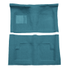 Illustration of 1968-1969 Mercury Montego 2DR Convertible Auto Column Shift Loop Molded Carpet - 2 Piece in 09 Medium Blue, digitally recolored from the ACC supplier photo.