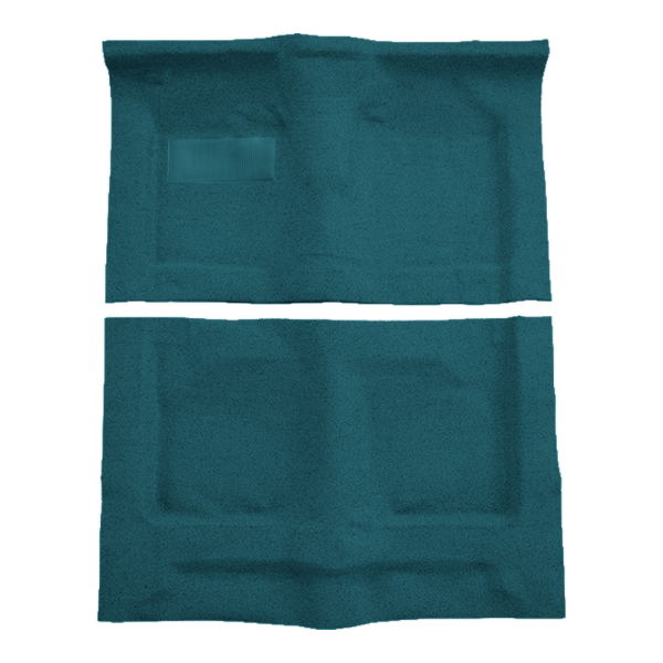 Illustration of 1963-1964 Oldsmobile 98 2DR Auto Loop Molded Carpet - 2 Piece in 17 Bright Blue, digitally recolored from the ACC supplier photo.