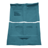 Illustration of 1962 Dodge Dart 2DR Auto Loop Molded Carpet - 2 Piece in 09 Medium Blue, digitally recolored from the ACC supplier photo.