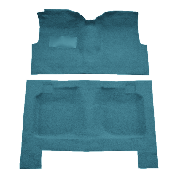 Illustration of 1959-1960 Cadillac Series 60 Fleetwood 4DR Loop Molded Carpet - 2 Piece in 09 Medium Blue, digitally recolored from the ACC supplier photo.