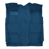 Illustration of 1972-1978 American Motors Gremlin Pass Area Cutpile Molded Carpet - 1 Piece in 812 Royal Blue, digitally recolored from the ACC supplier photo.