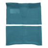 Illustration of 1964-1967 Oldsmobile 442 2DR Auto Loop Molded Carpet - 2 Piece in 09 Medium Blue, digitally recolored from the ACC supplier photo.