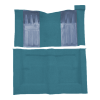 Illustration of 1969-1971 Ford Torino GT 2DR Hardtop/Fastback Auto with 2 Medium Blue Inserts Loop Molded Carpet - 2 Piece in 09 Medium Blue, digitally recolored from the ACC supplier photo.