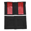Illustration of 1969-1971 Ford Torino ACC Loop molded carpet in 01 Black with Red inserts, digitally recolored from the ACC supplier photo
